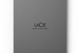 LaCie Mobile Drive Secure 4TB External Hard Drive Portable HDD – Space Grey, USB-C 3.2, for PC and Mac, Post-Consumer Recycled, with Adobe All Apps Plan and Rescue Services (STLR4000400)