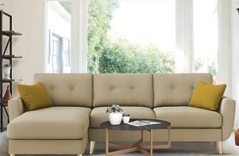 GRAPEWOOD Mortal 1 Seater Sofa Set for Living Room (Black) Premium Fabric Sofa