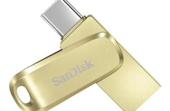 SANDISK Ultra Dual Drive Luxe Type-C 1TB, OTG, Upto 400MB/s, Pendrive, Gold, 5Y Warranty (SDDDC4-1T00-I35GD)