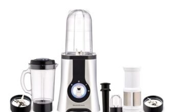 Morphy Richards 4-in-1 BlendMaster Table Blender 400W | Multifunctional: Grind, Crush, Chop & Extract |SS Blades | 4 Jars | 24,000 RPM High-Speed | 2-Speed + Pulse Mode | 2-Yr Warranty【Silver & Black】