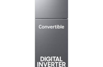 Samsung 236 L, 3 Star, Convertible, Digital Inverter Frost Free Double Door Refrigerator (RT40H28U3THL, Silver, Refined Inox, 2026 Model)