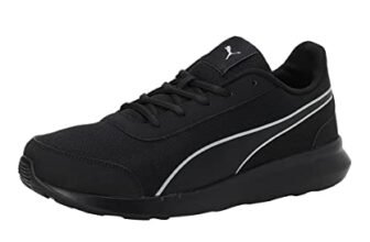 Puma mens Dazzler Black-Silver Running Shoe – 9 UK (39178201)
