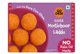 GO DESi Ghee Motichoor Laddu – 150 grams | Made with Bengal Gram Flour and Pure Cow Ghee | Indian Sweets | Sweets Gift Pack