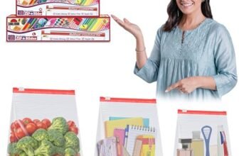 Shalimar Zip ‘N’ Slider Bags | Combo Pack (Small + Medium + Large) | Pack of 45 Bags | Ziplock/Vegetable/Fruit/Fridge/Multi-Purpose Storage Bag | Reusable & Reclosable with Slider Lock | Color–Natural