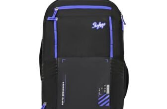 Skybags Porto Spacious 40L Weekender Backpack, 2 Compartments, Black-Blue
