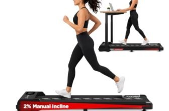 Cockatoo SmartWalk 1A Slimmest Walking Pad for Home, with Speed 1-6Km/Hr, 3HP Peak, 2-Level Incline Underdesk Treadmill (Max Weight:100 kg)