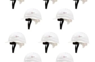 Robustt Safety Helmet – White (Pack of 10) | Adjustable Headband | Heavy Duty Material | As Per ISI Safety Standard | Non Irritant and Soft Fabric | Lightweight and Durable