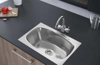 Johnson Ruby SS204 Stainless Steel Kitchen Sink with Waste Coupling| Durable| Easy-Clean Design for Modern Kitchens | 24″x 18″x 9″ | 1 Year Warranty