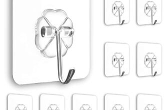 Zarwani PVC Plastic Flower Wall Hooks for Hanging – Pack of 1 | Heavy Duty Self Adhesive Transparent PVC Hook Sticker | Reusable No Drill Wall Hangers for Kitchen, Bathroom, Outdoor & Home Storage