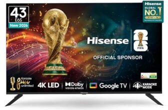 Hisense 108 cm (43 inches) E6S Series 4K Ultra HD Smart LED Google TV 43E6S