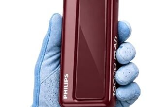 Philips 10000mAh 22.5W Fast Charging Power Bank (Iron Red) with Digital LED Display | Type-C & USB-A Input/Output | 3 Output Ports | Lithium Polymer Battery | Portable for Mobile, Tablet & Earbuds