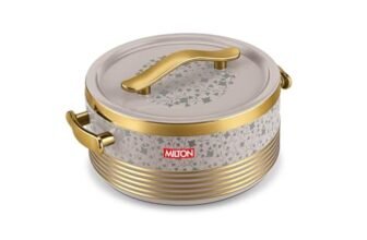 MILTON Insignia 1000 Casserole, 750 ml I ISI Certified I Inside Steel I PU Insulated I Food Grade I BPA Free I 1 Year Warranty I Easy to Carry Hot Box for Kitchen, Beige