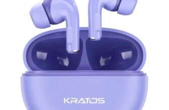 Kratos Pop Ear Buds Wireless with 60H Playtime, Noise Isolation & Clear Calls, Bluetooth Earbuds with Voice Assistant, Ear Buds with Bluetooth V 5.3 & with Type C Fast Charging, IPX4 TWS Earphones
