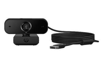 HP 430 FHD Webcam, 2MP, Portable Plug-and-Play Webcam with Dual mics and auto Adjustment