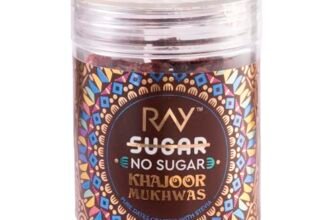 RAY No Sugar Khajoor Mukhwas Mouth Fresheners, After Meal Snack, Digestive, Mouth Freshener made with Dates, Fennel seeds & Natural Stevia Sweetener, Vegan| Gluten-free – (120 gm)