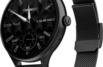 Fire-Boltt Hurricane Air 1.26 Round Display Rotating Crown Metal Body Wireless Charging Smartwatch(Onyx Black Strap, Free Size)