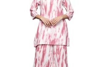 Gerua By Libas Printed Cotton Night Suits | Sleep wear Pink