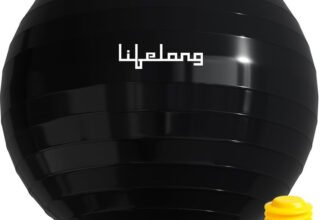 Lifelong LLFAGB65BL Exercise Gym Ball|Yoga Ball for Women & Men|Swiss Ball for Training Gym Ball(With Pump)