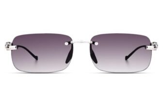 Sunwear Lightweight Everyday Wear Silver Coloured Sunglasses for Men & Women 17295_Violet_silver
