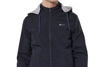 Qube By Fort Collins Men’s Reversible Hooded Jacket – Lightweight 2-in-1 Full Zip Jacket for Men | Wind-Resistant Hooded Windcheater with Drawcord & Zip Pockets for Spring, Monsoon & Casual Wear
