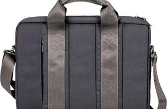 RivaCase Hyde 8830 Laptop Bag Lightweight Stylish Slim Shoulder Bag Dual zipper utility Bag For Men & Women | Business Laptop Bag | Upto 15.6 ” Notebook/Macbook Compatiable Travel bag accessories