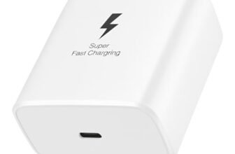 Samsung 45W USB-C Super Fast Charging Adapter for Galaxy S25 Ultra/Edge/FE, S24 Ultra/Edge/FE, S23, Z Fold 7/6/5/4, Z Flip 7/6/5/4, Galaxy A56/A36, M55/M17/M07 & More | Only Adapter (White)