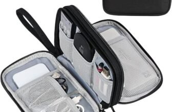 SaleOn 8.3×5 Inch Tech Pouch Organizer with 1 Year Warranty – Portable Storage Organizer for USB Cable, Charger, Earphone, Power Bank, Hard Disk & Digital Gadgets, Travel Mobile Bag for Men