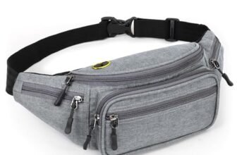 FATMUG Waist Pouch, Money Belt Pouch for Travel, Running, Jogging, Cycling, Hiking, Outdoor- Light Grey