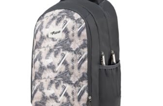 F Gear Shinra Grey 34L School Backpack|3 Compartments|Airflow Padded Back Panel|Lightweight, Durable & Comfortable with water Bottle Holders|Ideal for School, College, Office & Travel