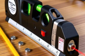 AncientKart Laser Level Line Laser Tape Ruler Adjusted and Metric Rulers Level Pro 3 Standard Cross Line 8 feet Measure Tape Ruler Tool Adjusted Non-magnetic Electronic Level(250 cm)