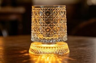 Rotating Whiskey Glass with Stainless Steel Bearing