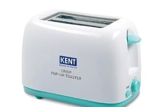 KENT Crisp Pop Up Toaster 750 Watts | 2 Slice Automatic Pop Up Electric Toaster | 6 Heating Modes | Auto Shut Off | Removable Bread Crumbs Tray | White