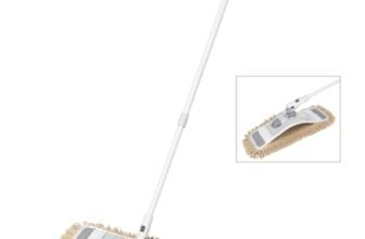 Lifelong Flat Floor Mop with Microfiber Cleaning Pad | Adjustable Stainless Steel Handle | Wet & Dry Floor Cleaner for Home | Ideal for Tiles, Marble, Wooden & Laminate Floors | Easy Dust