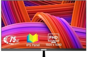 GEONIX 22 Inch PC Monitor, FHD IPS 1920x1080P Monitor 75Hz 100% sRGB 178° Wide Viewing Angle PC Monitor, HDMI VGA Port, Low Blue Light Desktop, 3 Years Warranty.