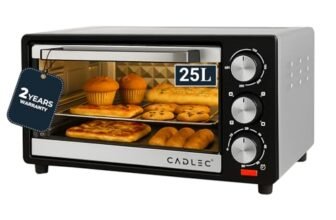 Cadlec MultiChef Multi-Function OTG for Kitchen, 25 Litre, 1300W, Oven Toaster Griller, Adjustable Temperature & Timer, Bake, Grill & Toast, Oven for Baking – Silver
