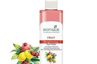 Biotique Fruit Brightening Face Wash| Ayurvedic and Organically Pure| Advanced Swiss Technology |100% Botanical Extracts| Suitable for All Skin Types | 200mL