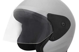 Sage Square Deltz Two Wheeler (ISI Marked) Helmet for Men, Women (Extra Large – XL, Silver Glossy)