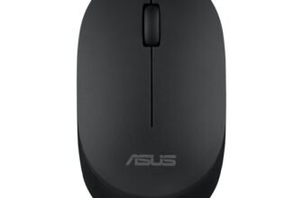 ASUS MW105 Multi-Device Wireless Bluetooth Silent Mouse, Adjustable DPI, Ambidextrous Shape, Connects Upto 3 Devices, Optical Tracking, Compatible with PC/Laptop- (Black) 48 Grams, 3 Year Warranty
