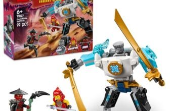 LEGO NINJAGO Zane’s Battle Suit Mech Pretend Play Toy Set 71827 Building Blocks Toys for 6+ Gift for Boys and Girls