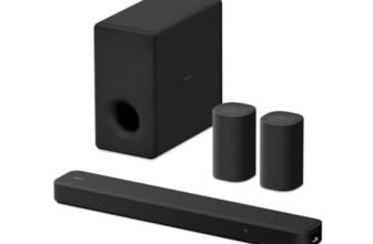 Sony New HT-A3000 Real 5.1ch Dolby Atmos Soundbar Home Theatre System with 360SSM|Creates Upto 12 Invisible Speaker for Immersive Sound|Hi-Res|with BRAVIA Theatre Rear 8 (2026)- Black