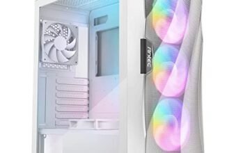 Antec Dark League DF700 Flux White, Mid Tower ATX Gaming Case, Flux Platform, 5 x 120mm Fans Included, ARGB & PWM Fan Controller, Tempered Glass Side Panel, High-Airflow Mesh Front Panel