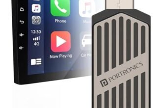 Portronics Tune, 2-in-1 Wireless Car Receiver, Converts Wired Auto Android & CarPlay to Wireless, Bluetooth Connectivity, Only for Cars with OEM Installed Wired Android Auto/CarPlay, 6 Months Warranty