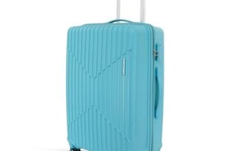 KAMILIANT by American Tourister Savvy|Trolley Bag Check-in Medium Size (70 cms) for Travel| Hard Case Polypropylene (PP) Suitcase|360° 8-Wheel Spinner Luggage Trolley|Combination Lock|Sea Blue