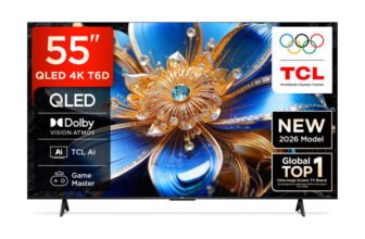 TCL T6D 138.71 cm (55 inch) QLED Ultra HD (4K) Smart Google TV 2026 Edition with HDR10+ Dolby Vision- Atmos 28W HVA Panel TCL AI Slim & Uni body Design(55T6D)