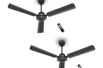 DIGISMART Storm | BLDC Motor | Remote Control | Energy Saving | Silent Operation with 5 Year Warranty BLDC Motor with Remote 1200 mm Ceiling Fan(5 Star | Dark Brown | Pack of 2)