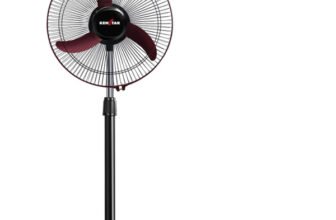 Kenstar Wind Speed Ultra MRN | Adjustable Height with 2 Year Warranty Ultra High Speed 400 mm Pedestal Fan(Maroon, Black | Pack of 1)