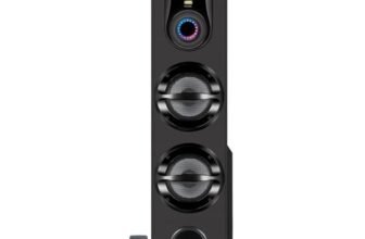 AKAI Tower Bluetooth Wireless Speaker 50W with Remote – 1 Year Warranty | Home Theater System 5.25″ Woofer | Karaoke mic, LED Display, Deep Bass, FM, AUX, USB | Supports TV, PC & Smartphone (HA-TS50)