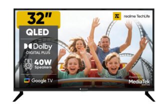 realme TechLife 80 cm (32 inch) QLED HD Ready Smart Google TV 2026 Edition(32HDGQRGHMQ)