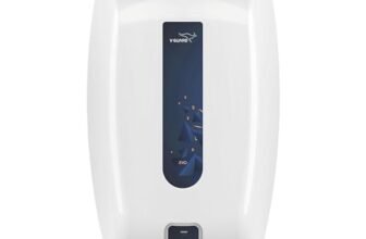 V-Guard Zio Geyser 5 Litre Instant Water Heater | Advanced Multi-Layered Safety | 3000 W Powerful Heating | Suitable For Kitchen & Bathroom | 5 Year Inner Tank Warranty by V-Guard | White-Blue