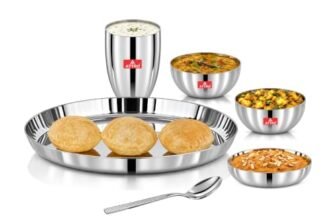 ATTRO Royal 18 Gauge Premium Heavy Dinner Set, Stainless Steel 6-Piece Set